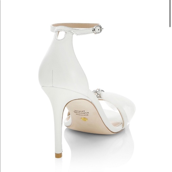 Stuart Weitzman Bow High-Heel Sandals Wedding Shoes - Picture 2 of 4